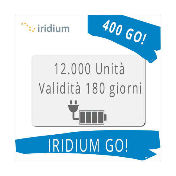 Ricarica Iridium GO 12.000 unità Ricarica Iridium GO 12.000 unità