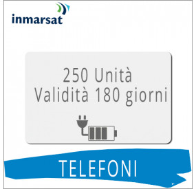 Ricarica telefoni Inmarsat 250 unità