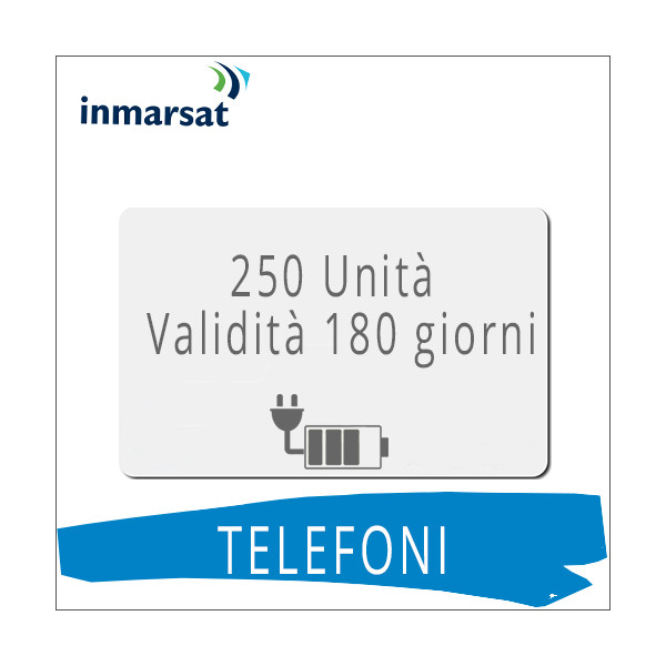 Ricarica telefoni Inmarsat 250 unità