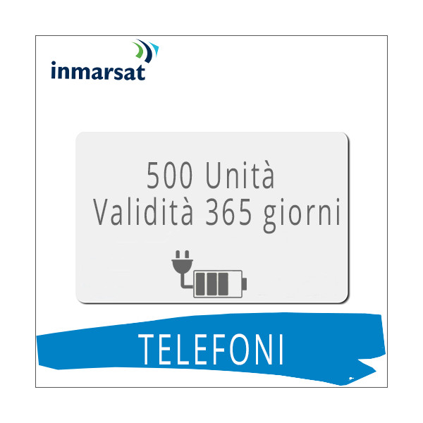 Ricarica telefoni Inmarsat 500 unità Ricarica telefoni Inmarsat 500 unità