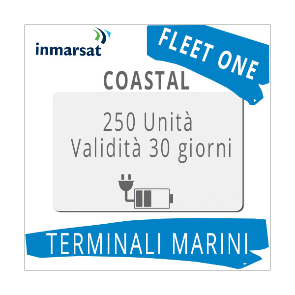 Ricarica Fleet One Coastal Inmarsat 250 unità Ricarica Fleet One Coastal Inmarsat 250 unità