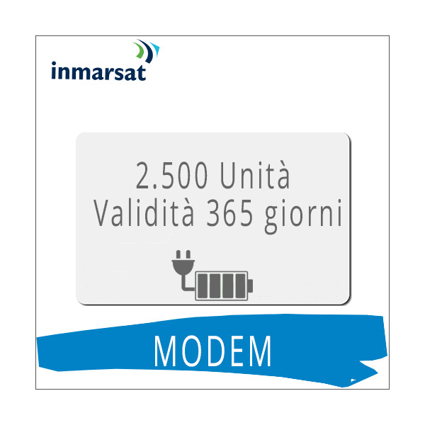 Ricarica modem Inmarsat 2.500 unità Ricarica modem Inmarsat 2.500 unità