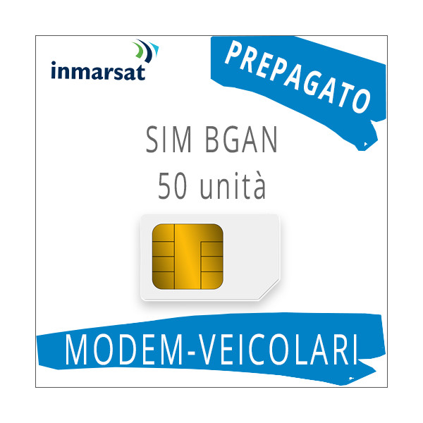 INMARSAT SIM CARD BGAN CON 50 UNITA' DI TRAFFICO - PREPAGATO