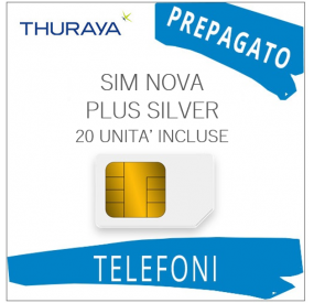 SIM Card Thuraya Nova Plus Silver con 20 Unità di Traffico - Prepagato