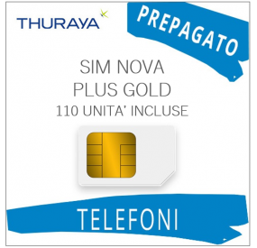 SIM Card Thuraya Nova Plus Gold con 110 Unità di Traffico - Prepagato